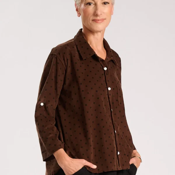 Olga de Polga Livia Chocolate Cord Shirt