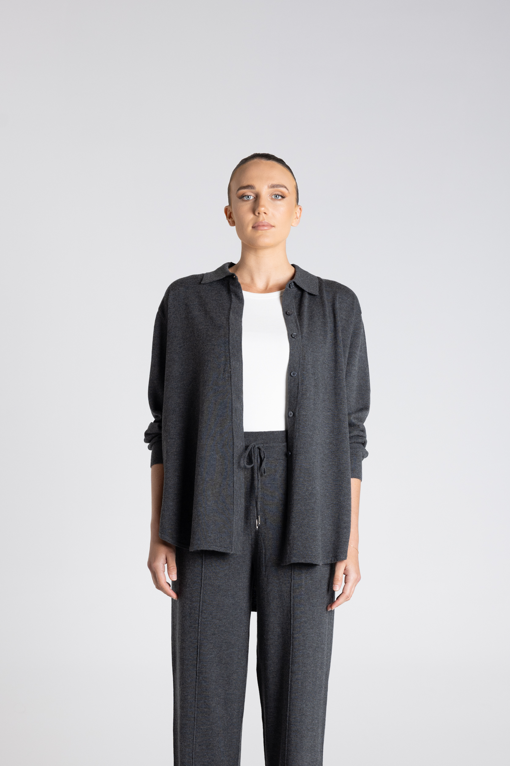 Two T's V Neck Merino Knit Shirt - Image 2