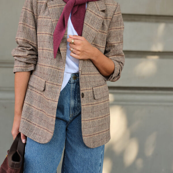 Ceres Life Joni Blazer - Brown Check