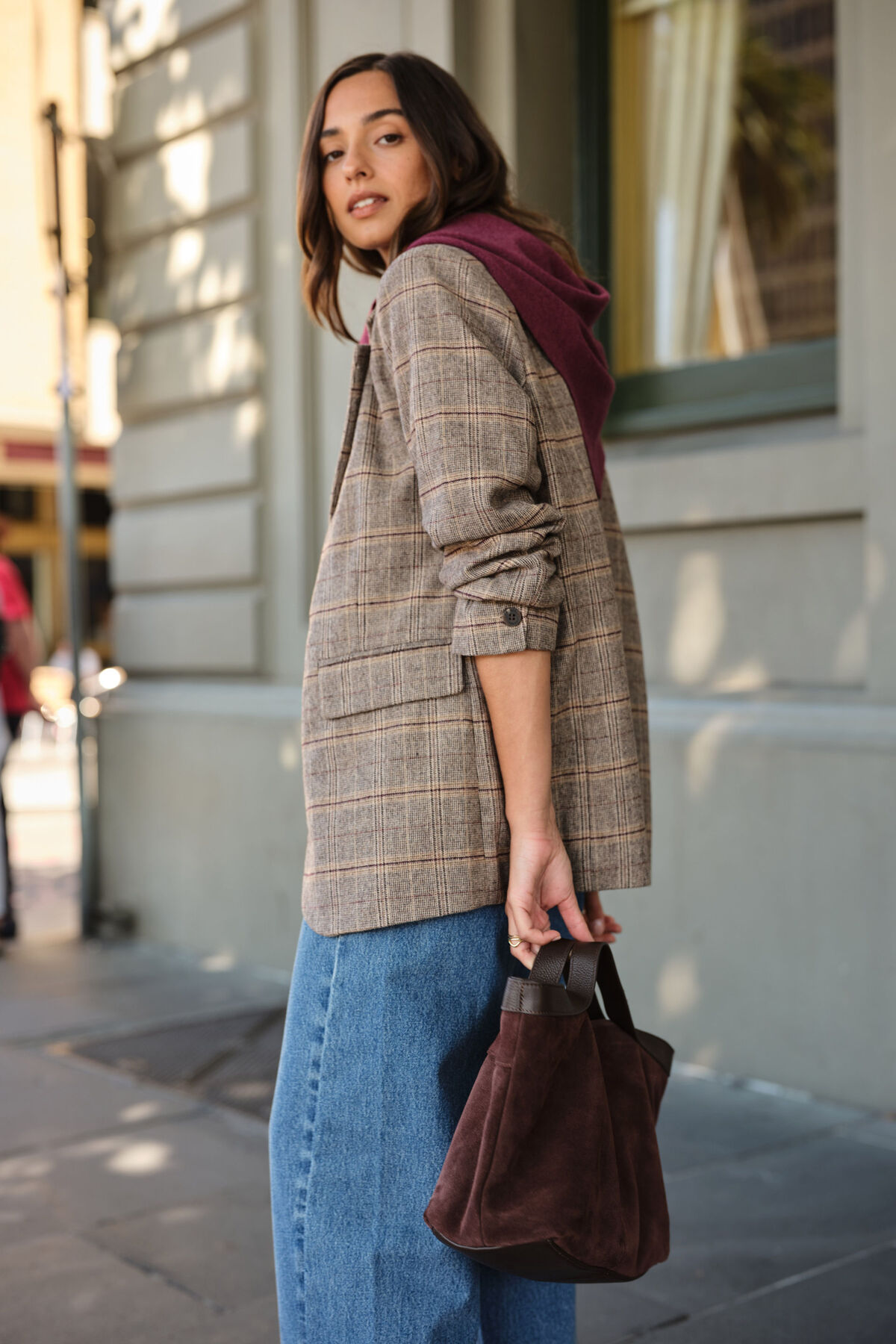 Ceres Life Joni Blazer - Brown Check - Image 2