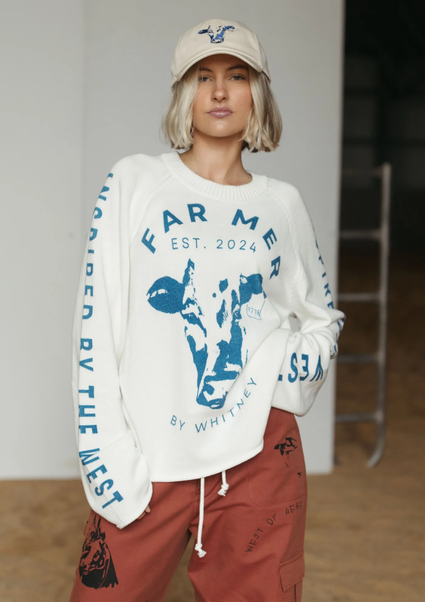 FARMER by Whitney Cattle Stamp Knit