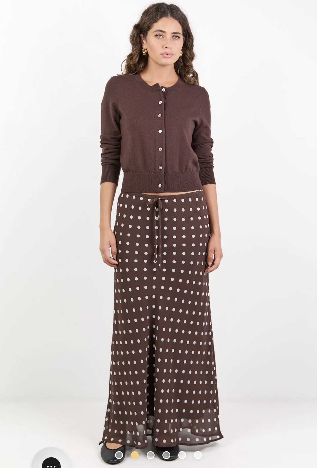 Rally Polka Dot Maxi Skirt