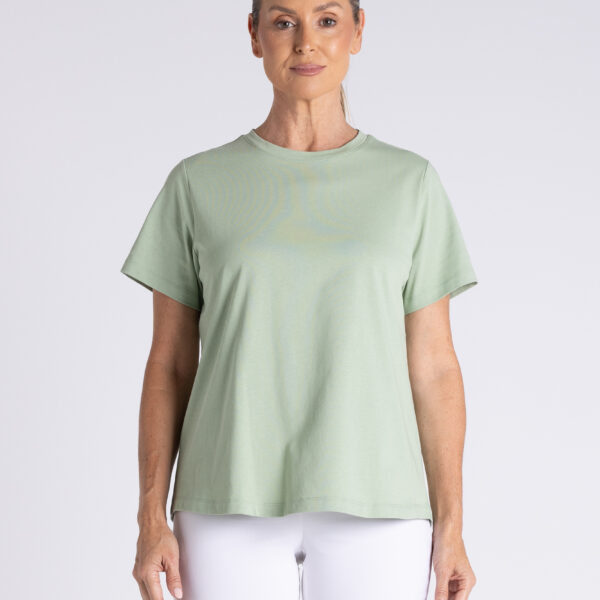 Two T's Sage Green Crew T'Shirt