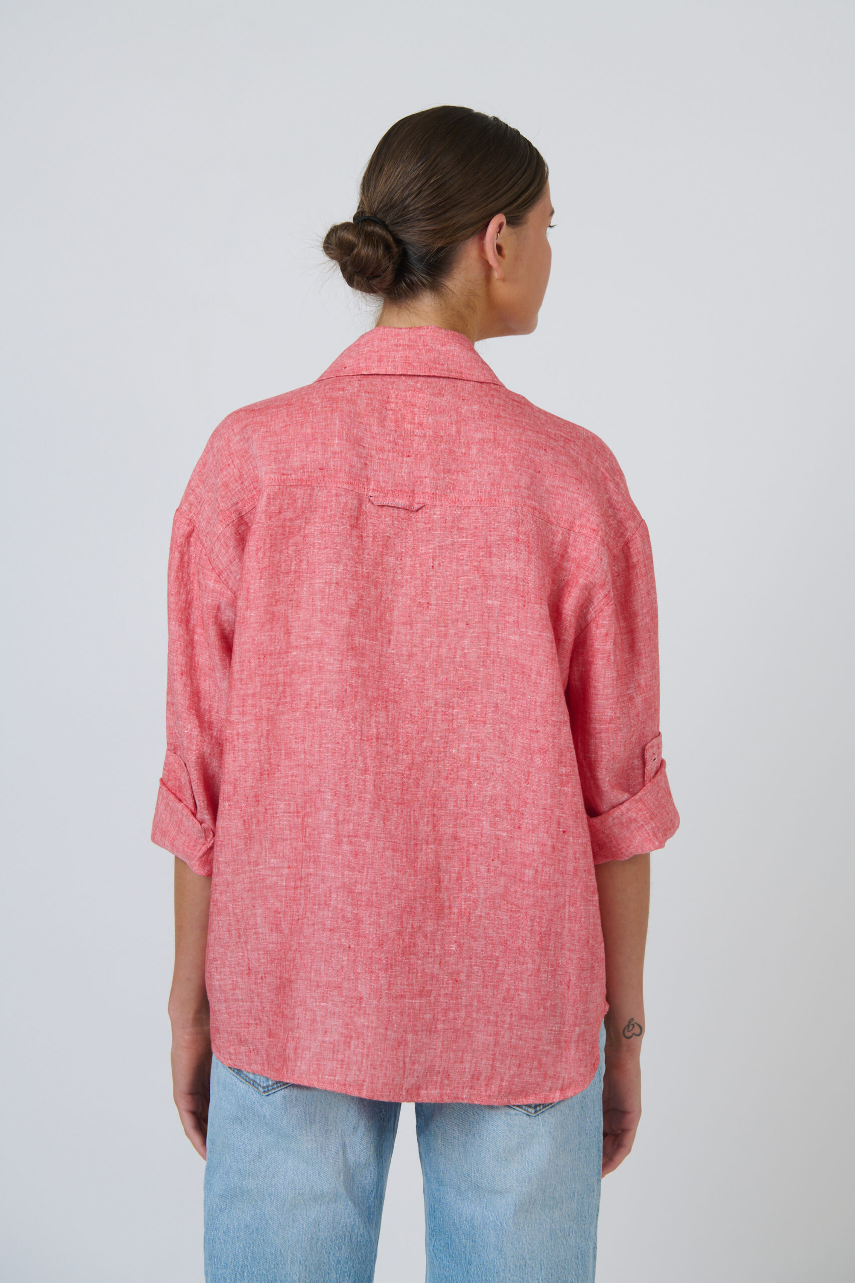 Enveloppe Red Linen Shirt - Image 3