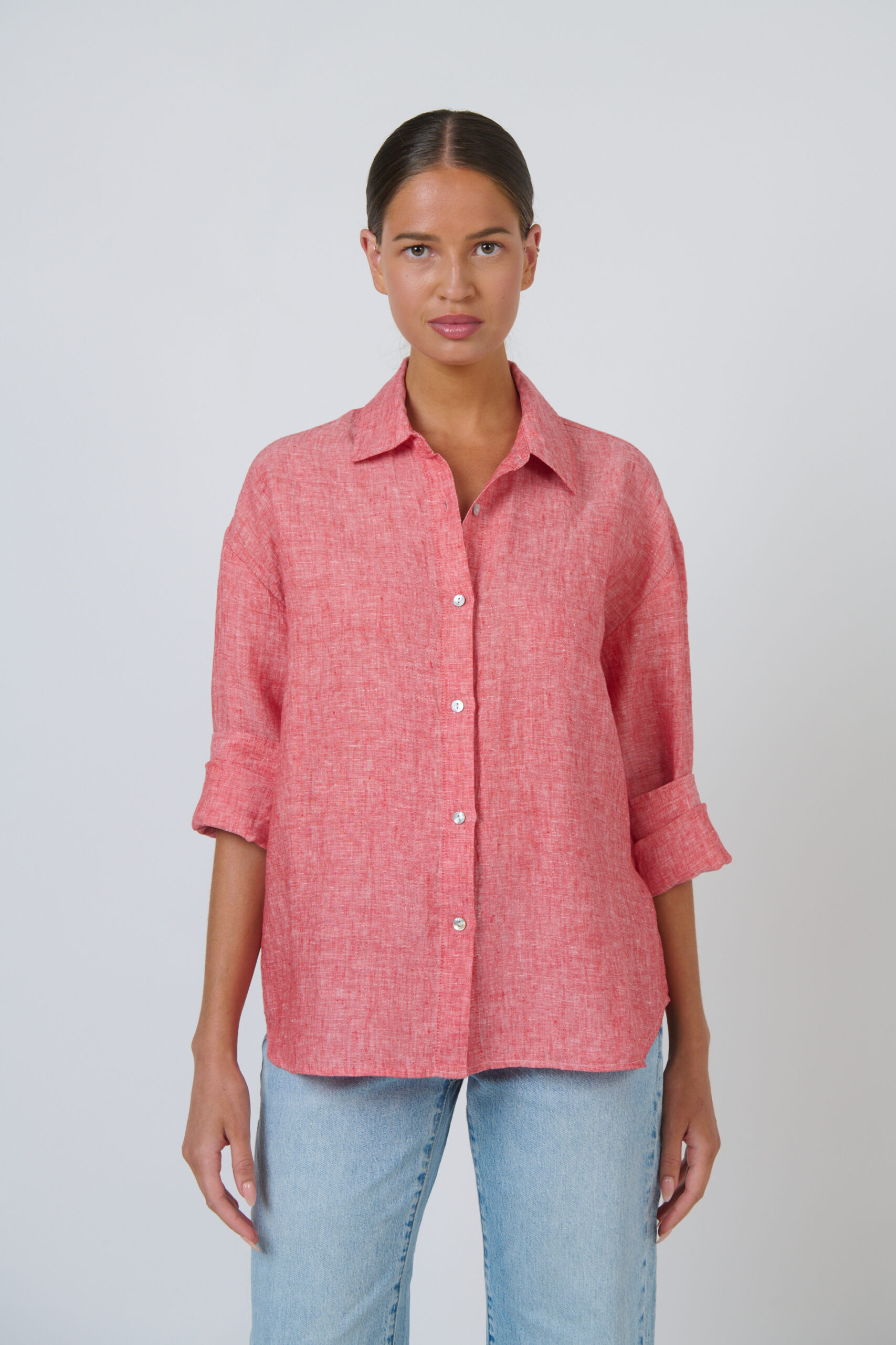 Enveloppe Red Linen Shirt