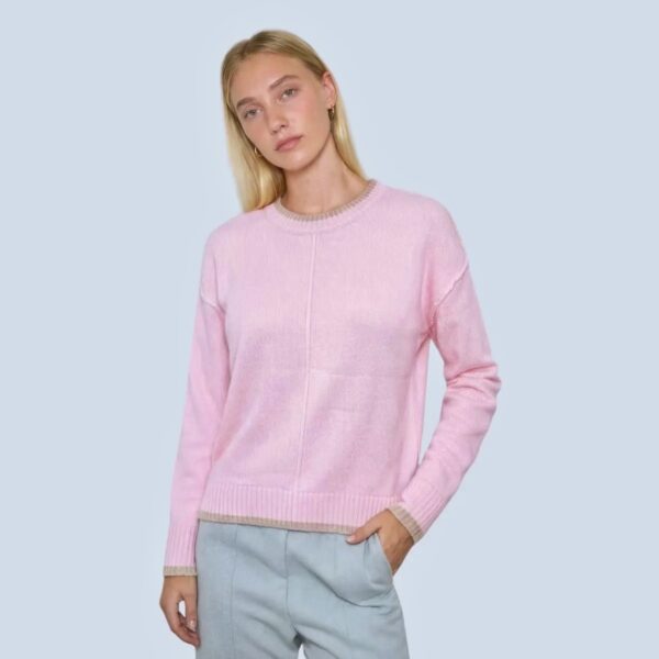Little Lies Lola Pink & Camel Knit