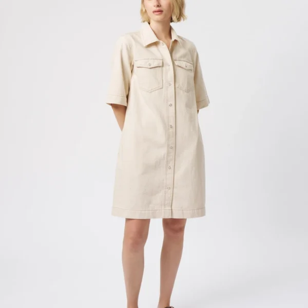 Kireina Pamela denim dress sand