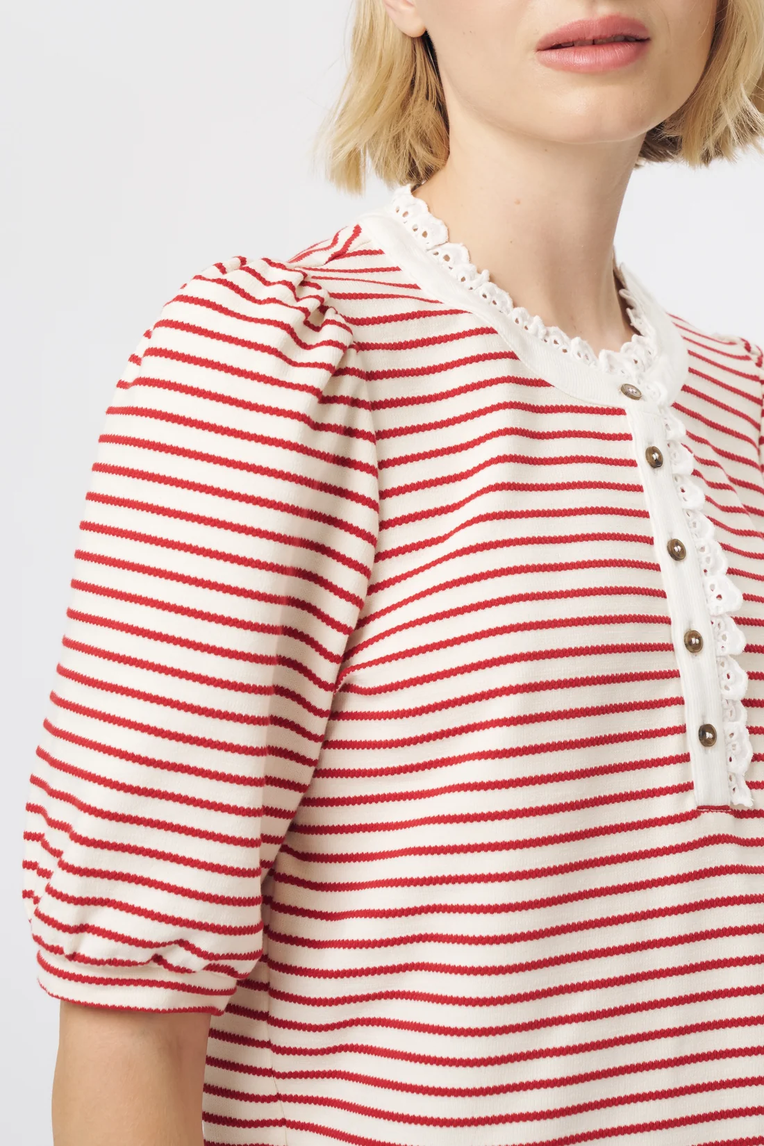 Kireina Jacqueline Top - Red Stripe - Image 2