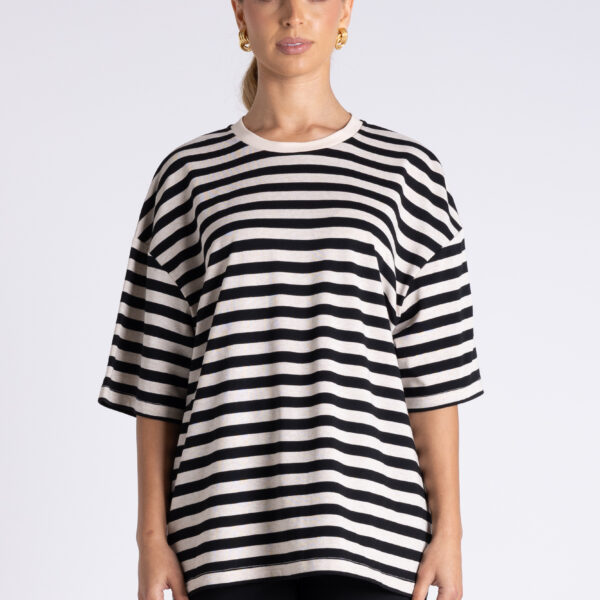 Two T's Striped Marle Tee