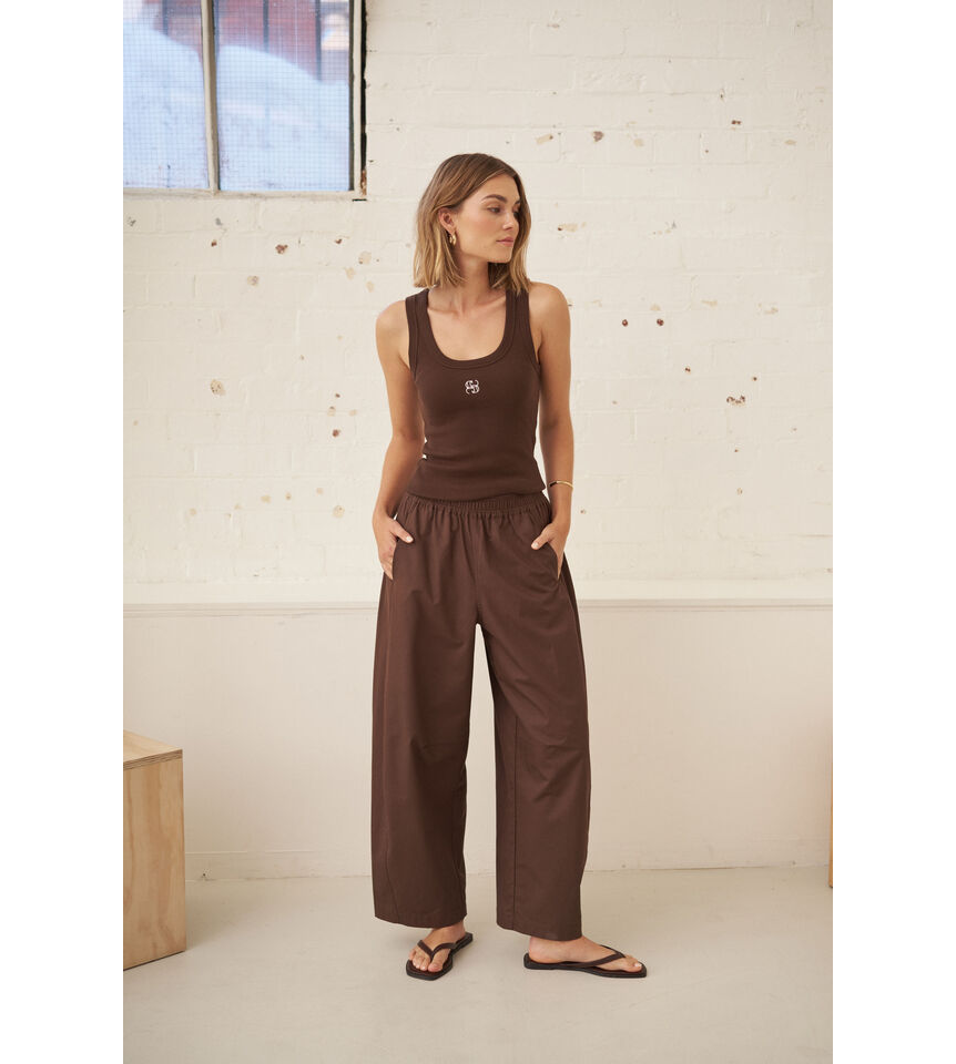 Cers Life Bella Barrel Pant - Brunette