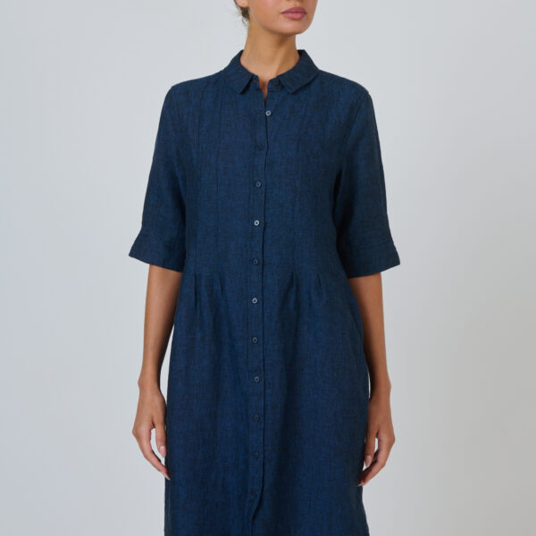 Naturals by O & J Eclipse Linen Shirt Dress