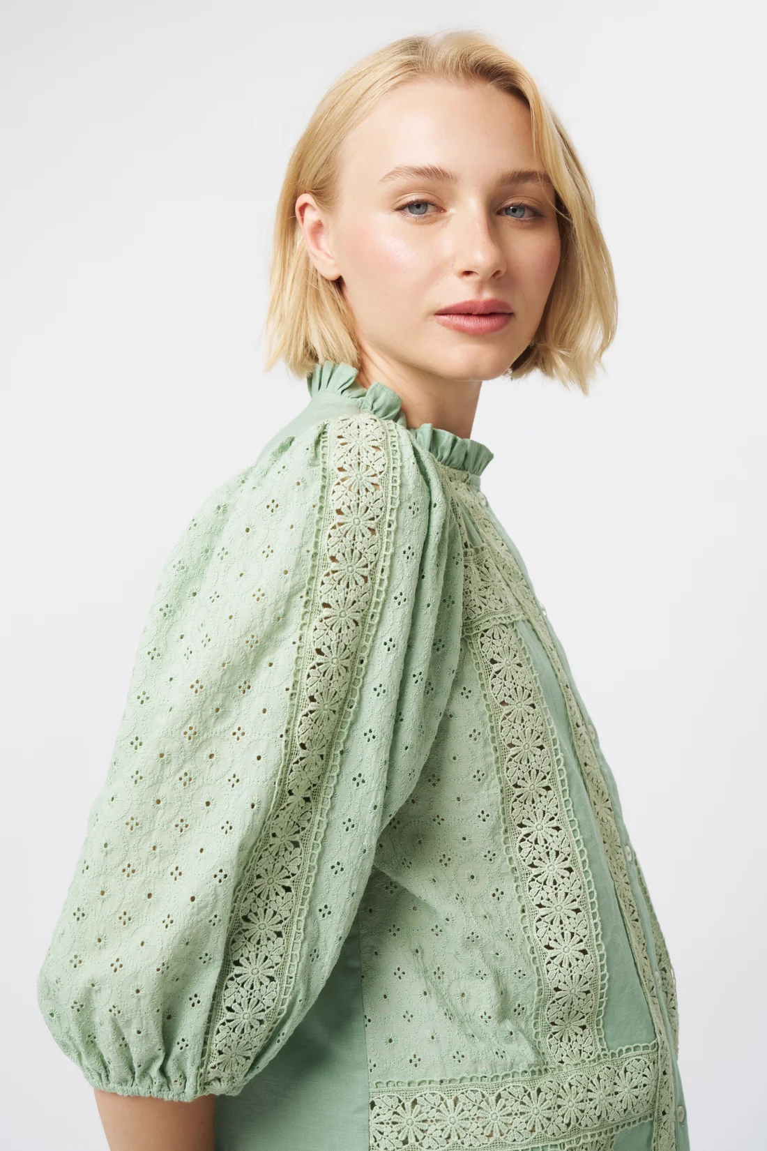 Kireina Isabella shirt grape green