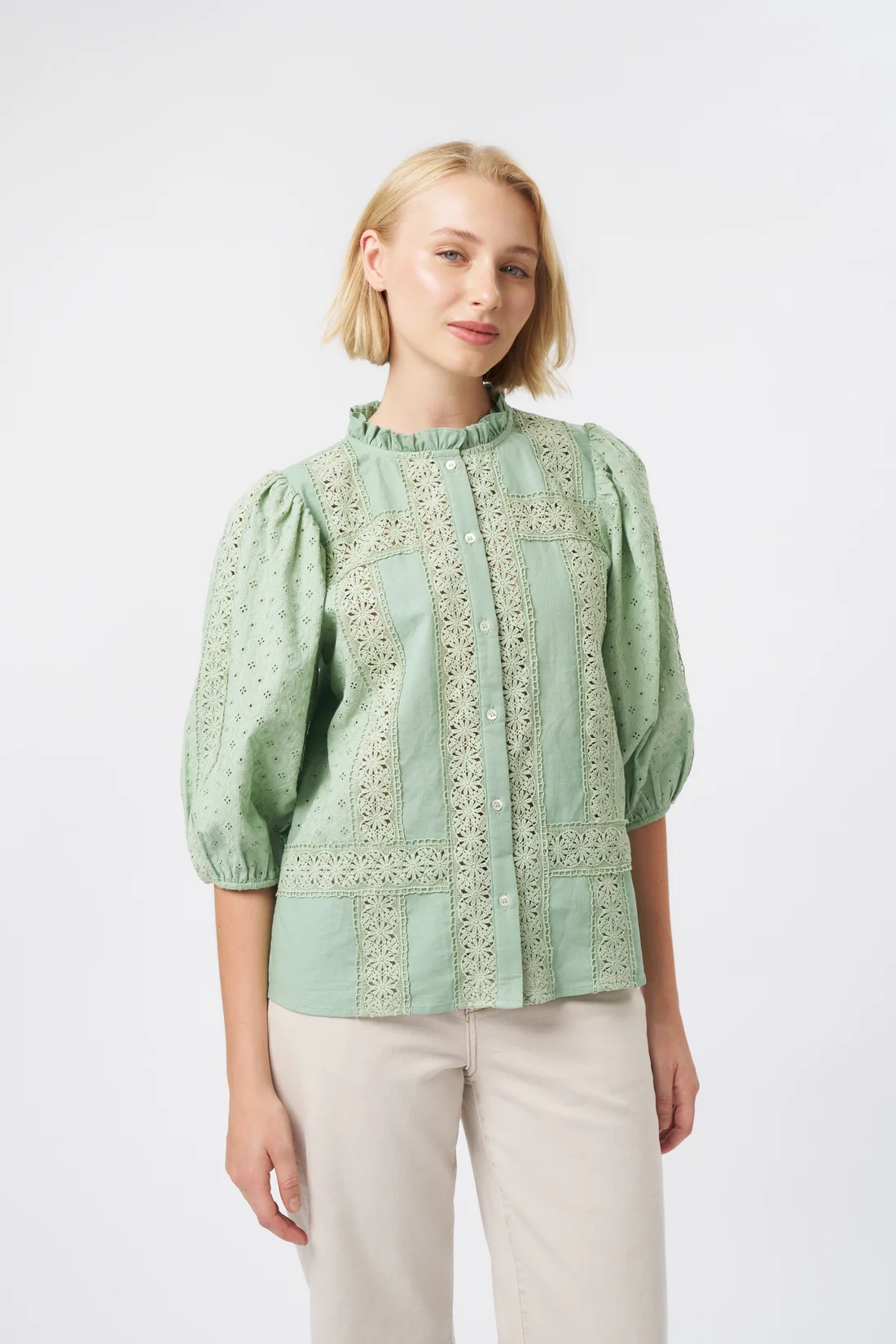 Kireina Isabella shirt grape green - Image 3