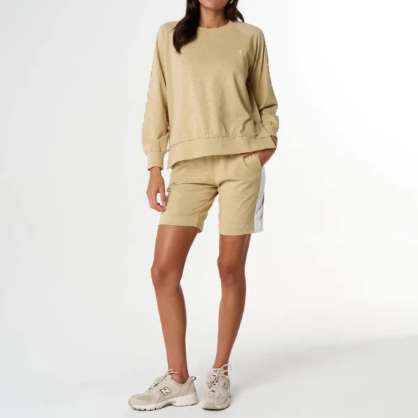 Cloth + Paper + Scissors The Fav Cross Sweater - Safari