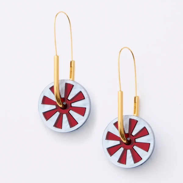 Martha Jean Calypso Earrings - Blue/Plum