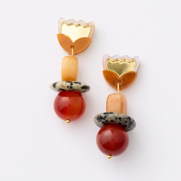 Martha Jean Clio Earrings - Gold/Gold