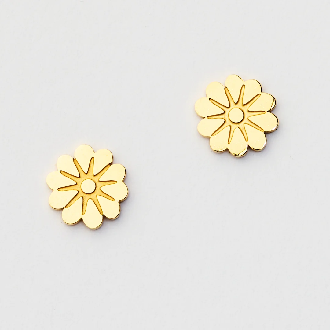 Martha Jean Olearia Studs - Gold