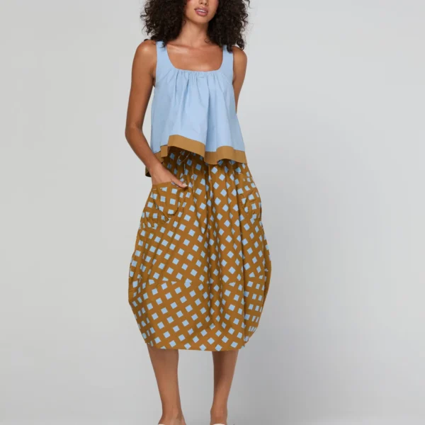Boom Shankar Guru Skirt- Geo Check