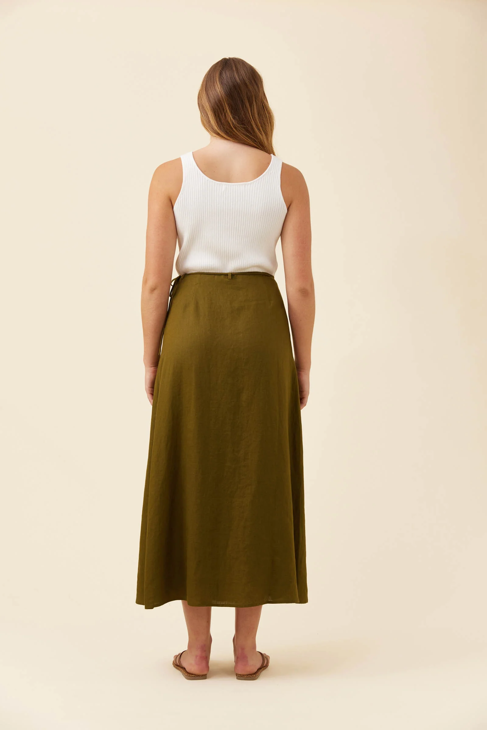 Isle Of Mine Anita Wrap Skirt - Olive - Image 3