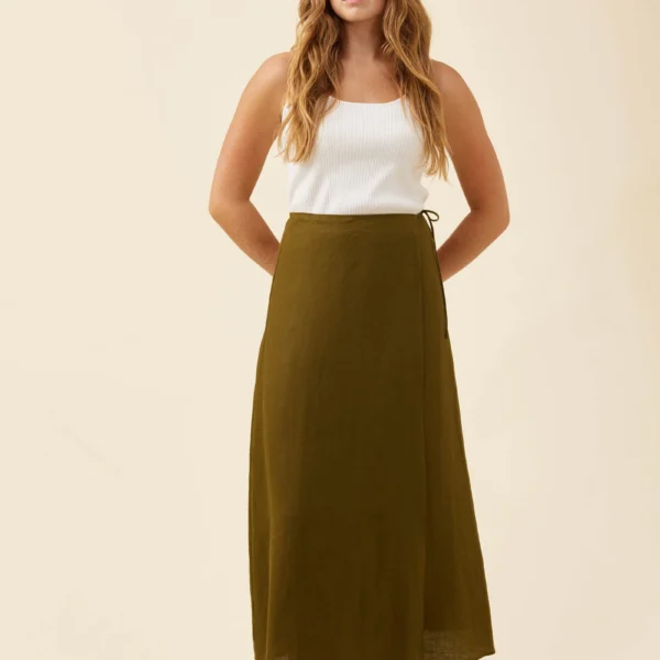 Isle Of Mine Anita Wrap Skirt - Olive
