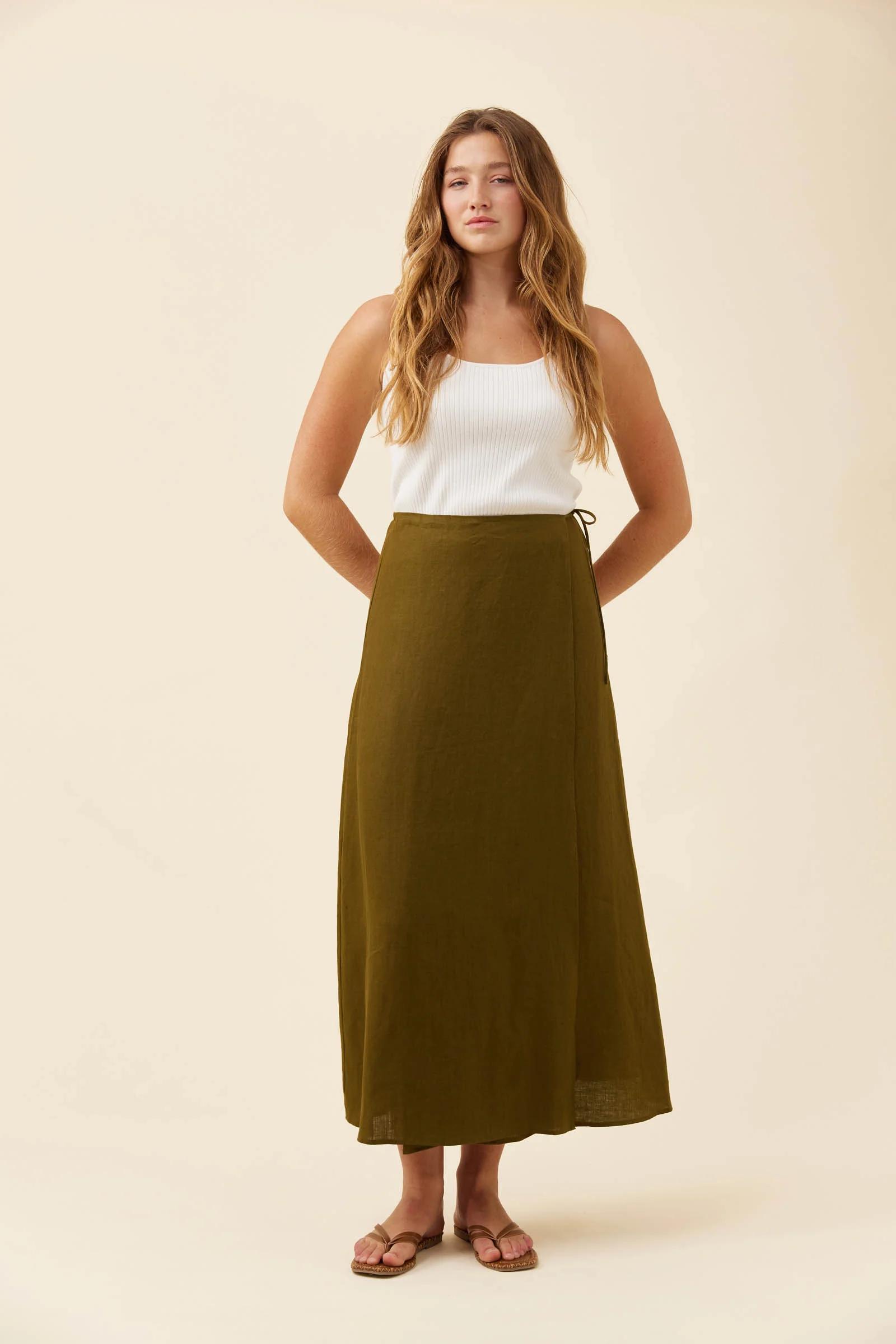 Isle Of Mine Anita Wrap Skirt - Olive